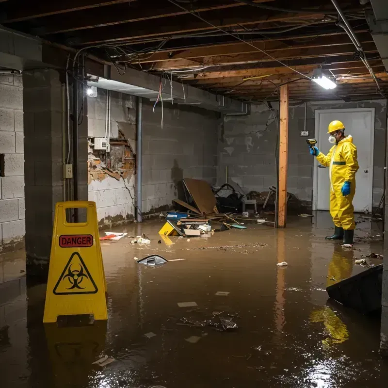 Flooded Basement Electrical Hazard in Grosse Pointe Shores, MI Property